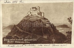 * T2/T3 1902 Déva, Deva; Déva Vára A Múlt Században / Cetatea Deva / Castle In The 19th Century (fl) - Unclassified