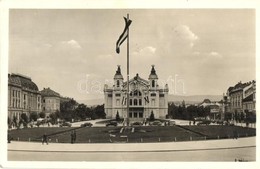 * T2 Kolozsvár, Cluj; Hitler Adolf Tér, Nemzeti Színház, Automobilok / Square, National Theater, Automobiles - Unclassified