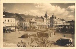 * T2/T3 Kolozsvár, Cluj; Mátyás Király Tér, Autóbuszok, étterem, Columbia, Vass & Rakits, Capitol, Unio / Square, Autobu - Unclassified