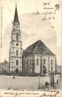 T2/T3 1905 Kolozsvár, Cluj; Szent Mihály Templom. Kiadja Fabritius Erik / Catholic Church (felületi Sérülés / Surface Da - Unclassified