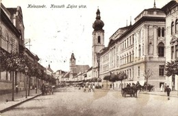 T2/T3 1916 Kolozsvár, Cluj; Kossuth Lajos Utca, Templomok / Street, Churches  (EK) - Unclassified