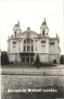 T2 Kolozsvár, Cluj; Nemzeti Színház Magyar Címerrel / National Museum With Hungarian Coat Of Arms. Photo '1940 Kolozsvár - Non Classificati