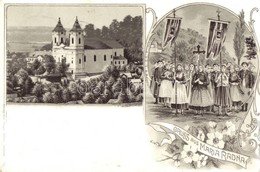 T2/T3 1908 Máriaradna, Radna; Kegytemplom, Folklór / Pilgrimage Church, Procession, Folklore. Gregor Fischer 35. Art Nou - Unclassified