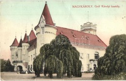 T3 1910 Nagykároly, Carei; Gróf Károlyi Kastély. Kiadja Csókás László / Castle (fa) - Unclassified