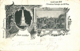 T3 1905 Piski, Simeria; Bem Szobor, Emlékmű, Piski Csata 1849. Február 9. 1848-49-es Forradalom és Szabadságharc. Kiadja - Ohne Zuordnung