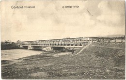 T2/T3 1912 Piski, Simeria; A Sztrigy Folyó Hídja. Kiadja Adler Arthur Fényirdája / Strei River Bridge, Riverbank (EK) - Ohne Zuordnung