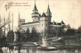 * T2/T3 Bajmóc, Bojnice; Gróf Pálffy Kastély, Várkastély A Halastóval. Kiadja Gubits B. / Bojnicky Zámok / Castle With F - Zonder Classificatie