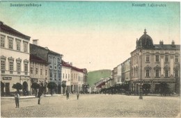 ** T2/T3 Besztercebánya, Banská Bystrica; Kossuth Lajos Utca, Móry János, Holesch Árpád üzlete. Sonnenfeld Mór Kiadása / - Unclassified
