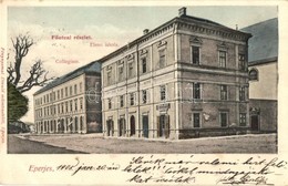 T2 1905 Eperjes, Presov; Collegium, Elemi Iskola, Szövetkezeti üzlet. Fénynyomat Divald Műintézetéből / School, College, - Non Classés