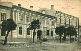 * T2/T3 1910 Leibic, Leibitz, Lubica; Városháza és A Községi Iskola. W. L. Bp. 2883. Kiadja Götz Amália / Town Hall, Sch - Unclassified