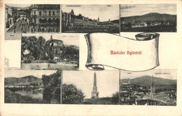 T2/T3 1907 Nyitra, Nitra; Utcakép, József Főherceg Laktanya, Püspöki Vár, Zobor Hegy, Tó Csónakázókkal, Apácazárda, Ezre - Unclassified