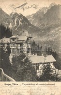 * T2/T3 1900 Tátra, Magas Tátra, Vysoké Tatry; Tarpatakfüred Szálloda és A Lomnici Csúcs / Lomnicky Stít / Hotel, Villa, - Non Classificati