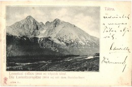 T2/T3 1904 Tátra, Magas Tátra, Vysoké Tatry; Die Lomnitzerspitze Mit Dem Steinbachsee / Lomnici Csúcs, Kőpataki Tó. Kiad - Unclassified