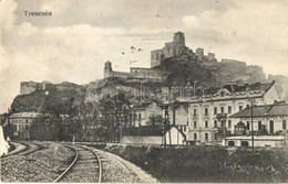 * T4 Trencsén, Vár, Vasúti Sín, üzlet / Castle, Railway (Rb) - Unclassified