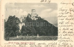 * T3 1900 Zboró, Zborov; Schlossruine Zboró / Zborói Várrom. Kiadja Divald Adolf 24. / Zborovsky Hrad / Castle (kopott S - Unclassified