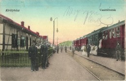 T2/T3 Királyháza, Koroleve; Vasútállomás Vonattal / Bahnhof / Railway Station With Train (EK) - Zonder Classificatie