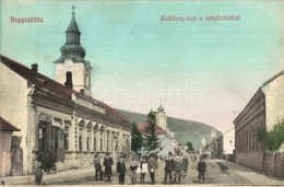 T2/T3 Nagyszőlős, Vynohradiv (Vinohragyiv), Sevlus; Werbőczy Utca, Templomok, üzlet / Street, Churches, Shop - Ohne Zuordnung