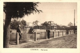 T2 1938 Ungvár, Uzshorod, Uzhorod; Ung Folyó Részlete, Zsinagóga, Híd  / Uzh Riverside, Bridge, Synagogue + '1938 Ungvár - Non Classificati