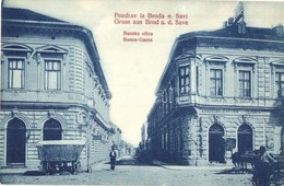 ** T1/T2 Bród, Slavonski Brod, Brod Na Savi; Banska Ulica / Banus Gasse / Utcakép, Hanza, A. Radosavljevic üzlete. W. L. - Unclassified