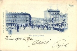 T2/T3 Fiume, Molo Piazza Adamich / Square, Port, Pier, Senj-Fiume Passenger Steamship (EK) - Non Classés