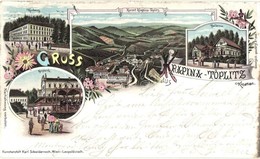 T2/T3 1899 (Vorläufer!) Krapinske Toplice, Krapina-Töplitz; Kurhaus, Kurpark, Bellevue / Spa, Hotel. A. Schvidernoch Flo - Ohne Zuordnung