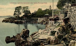 T2/T3 Lovran, Lovrana; Landungsplatz Der Villa Fernandea / Port, Villa (EK) - Ohne Zuordnung