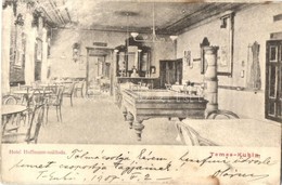 * T2/T3 1907 Kevevára, Temeskubin, Kovin; Hoffmann Szálloda, Belső, Biliárd Asztal / Hotel Interior, Billiard Table (fl) - Sin Clasificación