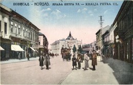 T2 Újvidék, Novi Sad; Kralja Petra Ul. / Utcakép, üzletek, Villamos / Street View, Shops, Tram - Ohne Zuordnung