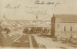 T2/T3 1900 Zombor, Sombor; Fő Tér, Templomok, Piaci Lovas Szekerek / Main Square, Churches, Market Carts. Photo  (EK) - Unclassified