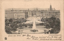 T2 1900 Vienna, Wien I. Schwarzenbergplatz / Square, Park, Fountain - Unclassified