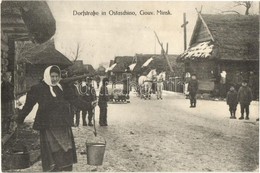 T2 Ostaschino, Ostashino, Ostaszyn (Minsk); Dorfstrasse / Street View In Winter In The Village, Horse-drawn Sleigh, Sled - Zonder Classificatie