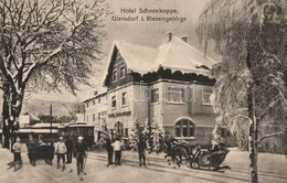 T2/T3 Podgórzyn, Giersdorf (Riesengebirge, Krkonose); Hotel Schneekoppe / Hotel, Winter Sport, Horse Drawn Sleds, Tram,  - Non Classés