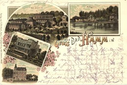 T2/T3 1896 (Vorläufer!)  Hamm, Bad Hamm, Rietzgarten, Silverberg, Kirchhoff-Ostenhallee / Spa, Villas. E. Griebsch Flora - Zonder Classificatie