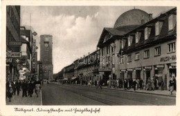 ** T2 Stuttgart, Königstrasse Mit Westbahnhof / Street View With Railway Station, Shops - Non Classés