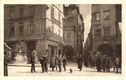 T2/T3 1916 Bolzano, Bozen (Südtirol); Eingang In Die Lauben Mit Neptunbrunnen / Hotel Tirol, Café And Restaurant, Shops  - Ohne Zuordnung