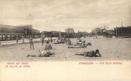 ** T1 Grado, Strandleben / Vita Sulla Spiaggia / Beach Life With Sunbathing People - Zonder Classificatie