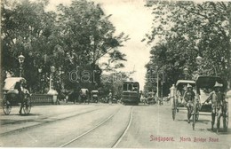 ** T2/T3 Singapore, North Bridge Road, Street View With Tram And Rickshaws. Koh & Co. (EK) - Unclassified