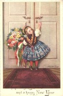 T2 A Merry Christmas And A Happy New Year / Hungarian Folklore Art Postcard S: Pólya T. - Unclassified