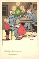 ** T2 Children Art Postcard With Christmas Tree And Soldiers. M. Munk Wien Nr. 931. Litho S: Pauli Ebner - Non Classificati