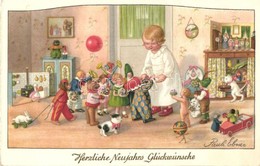 * T2 Herzliche Neujahrs Glückwünsche / Children Art Postcard With New Year Greeting. A.G.B. No. 2796. Litho S: Pauli Ebn - Non Classificati