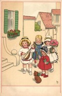 T1/T2 Children Singing. Meissner & Buch Künstler-Postkarten Serie 2301. Litho S: L.D. - Zonder Classificatie