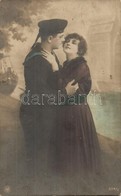 * T2/T3 Romantikus Osztrák-magyar Matrózos Képeslap / K.u.K. Kriegsmarine Romantic Postcard With Mariner And His Lover   - Non Classés