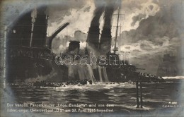 ** T1/T2 1915 Der Französische Panzerkreuzer 'Leon Gambetta', Unterseeboot 'U5' / WWI Naval Battle Between The French Cr - Non Classés
