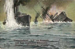 T2/T3 Kaiserliche Marine SM Unterseeboot 'U 9' Im Kampfe Mit Dem Englischen Kreuzern 'Hogue', 'Aboukir' U. 'Cressy' / WW - Non Classés