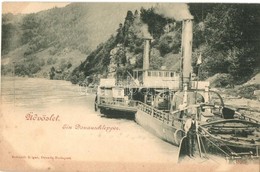 ** T1 Ein Donauschlepper / Dunai Vontatóhajó Kapitánnyal és Személyzettel / Hungarian Danube Side Wheeler Steam Tug With - Zonder Classificatie