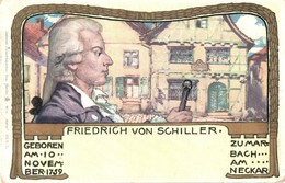 ** T2/T3 Friedrich Von Schiller. Geboren Am 10 November 1759 Zu Marbach Am Neckar. Internal. Ansichtskarten 10. E. 'Nati - Zonder Classificatie