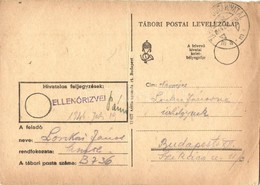 T4 1944 Lonkai János Zsidó KMSZ (közérdekű Munkaszolgálatos) Levele Feleségének Lonkai Jánosnénak A B.736. Munkatáborból - Ohne Zuordnung
