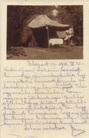 T2/T3 1916 A Levélíró Katona Kunyhója, Tábori Mise Asztal / WWI Austro-Hungarian K.u.K. Soldier's Hut (writer Of The Let - Non Classificati