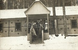 ** T2 Első Világháborús Katonai Tiszti étkezde A Táborban Télen, Kárpátokban / WWI K.u.K. Military Officers' Canteen At  - Non Classificati