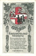 ** T2/T3 Karácsonyfa-dísz Megváltás. Az árvák Javára / WWI Christmas Greeting Card, Charity For The Orphans Of War  (non - Unclassified